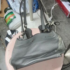 Coach Two-Tone Gray Shoulder Bag